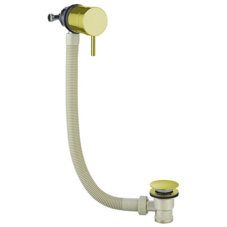 Vantara Brushed Brass Overflow Bath Filler with Control Valve