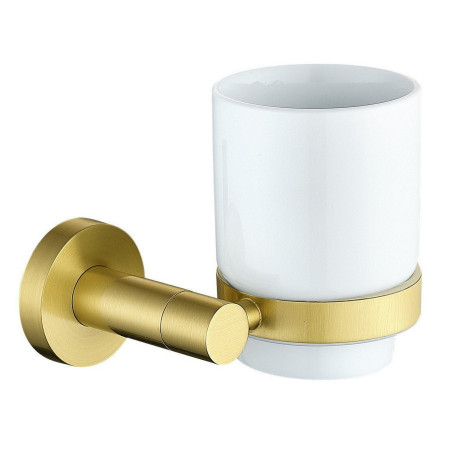 Vantara Spark Tumbler and Holder in Brushed Brass