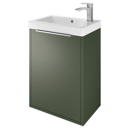 Vantara Active 465mm Wall Hung Cloakroom Vanity Unit and Basin in Dark Sage Green