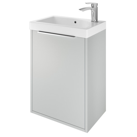 Vantara Active 465mm Wall Hung Cloakroom Vanity Unit and Basin in Light Grey