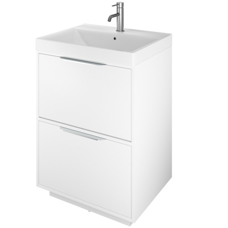 Vantara Active 600mm Freestanding Vanity Unit and Basin in White