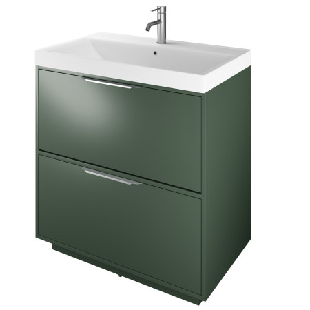 Vantara Active 800mm Freestanding Vanity Unit and Basin in Dark Sage Green