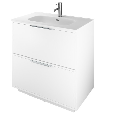 VAACTF80W Vantara Active 800mm Freestanding Vanity Unit and Basin in White with Slim White Basin