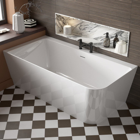 VAMOD1680WL Vantara Modern Corner 1600 x 800mm Left Hand Freestanding Bath Lifestyle