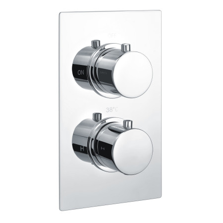 Vantara Stellar Concealed Round Dual Outlet Chrome Shower Valve