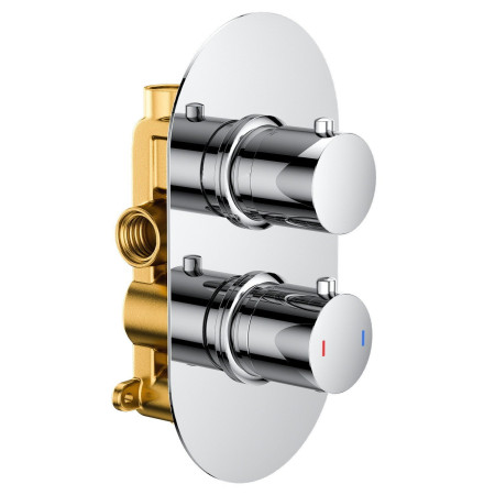 Vantara Stellar Dual Outlet Chrome Lozenge Concealed Shower Valve