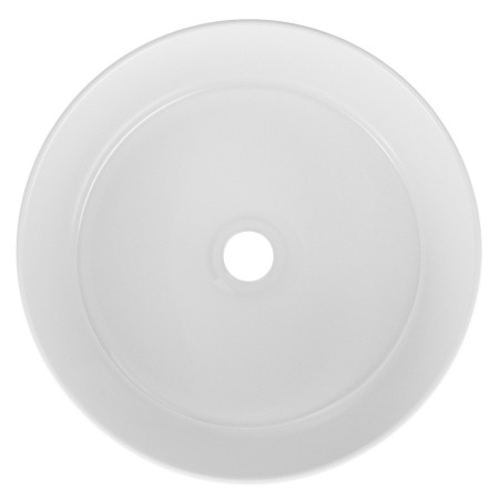 VAJPT36W Vantara Jupiter 360mm White Patterned Countertop Basin Top View