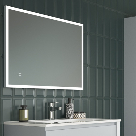 VAFRM60C Vantara Framed 600 x 800mm Illuminated Bathroom Mirror Lifestyle