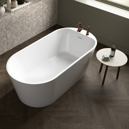 VADIP1675 Vantara Dip 1600 x 750mm Freestanding Bath with Bronze Pin Lux Bath Filler