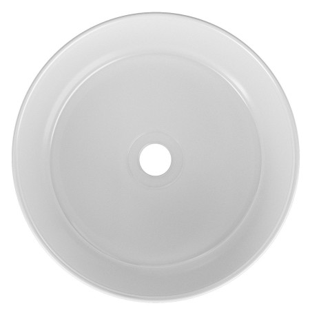 VAETH36W Vantara Earth 365mm White Patterned Countertop Basin Top View