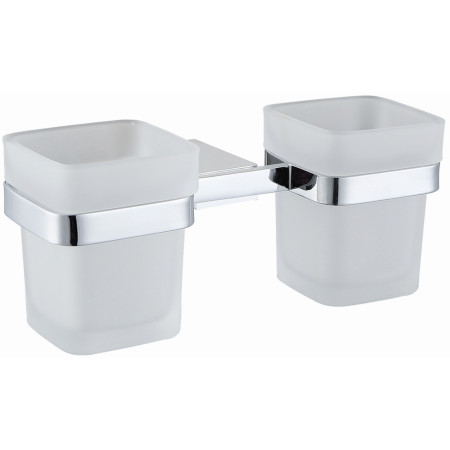 Vantara Zenith Double Tumbler and Holder in Chrome