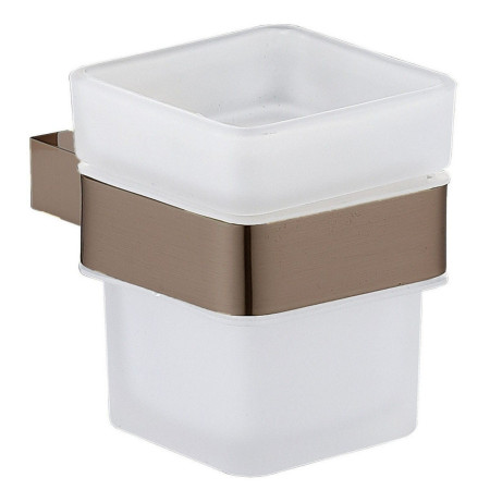 Vantara Zenith Tumbler and Holder in Brushed Bronze