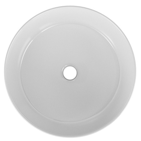 VAMN38W Vantara Moon 360mm White Countertop Basin Top View Cut Out