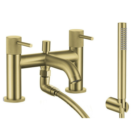 Vantara Comet Bath Shower Mixer in Brushed Brass