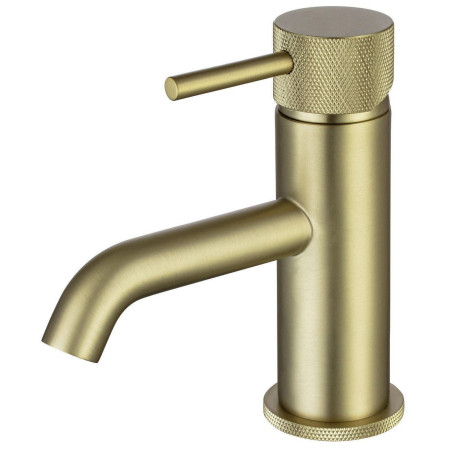Vantara Comet Mini Mono Basin Mixer with Waste in Brushed Brass