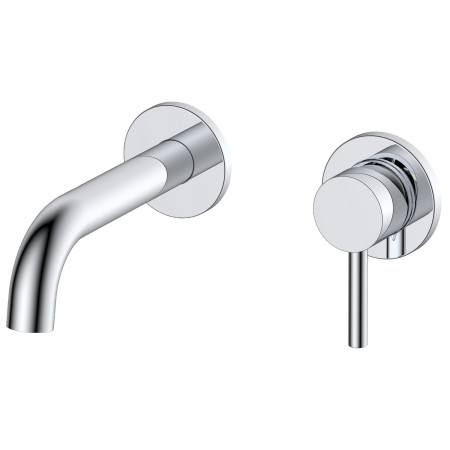 Vantara Fortune 2TH Wall Mounted Basin Mixer in Chrome
