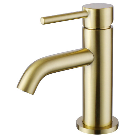 Vantara Fortune Mini Mono Basin Mixer with Waste in Brushed Brass