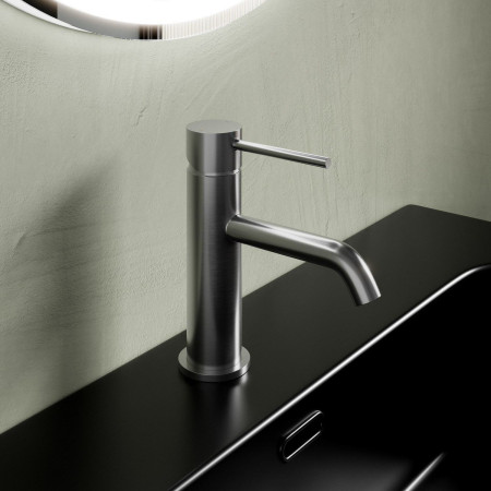 VAFTN02GM Vantara Fortune Mono Basin Mixer with Waste in Gunmetal Grey Lifestyle
