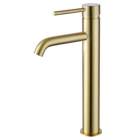 Vantara Fortune Tall Mono Basin Mixer in Brushed Brass