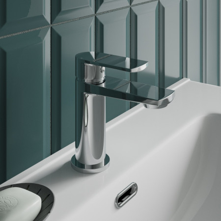 VALN05C Vantara Launch Mono Basin Mixer with Waste in Chrome Lifestyle