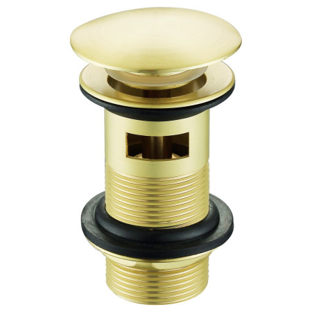 Vantara Slotted Sprung Basin Waste in Brushed Brass