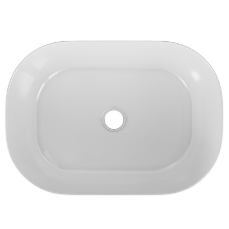 VASAT45W Vantara Saturn 455mm White Countertop Basin Top View