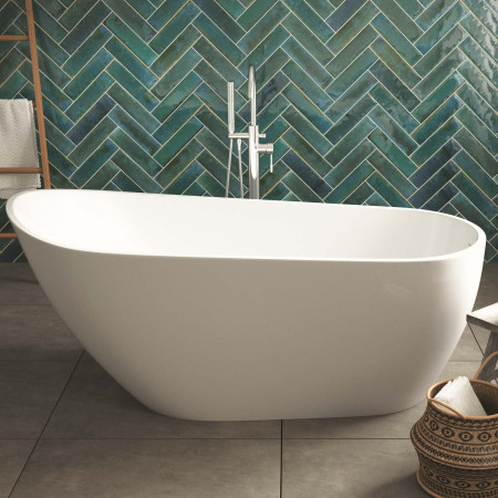 VATIM17W Vantara Time 1700 x 750mm Freestanding Bath with Chrome Pin Lux Freestanding Tap