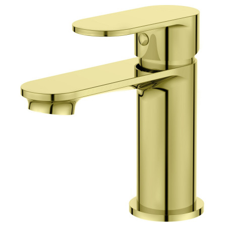Vantara Ray Mini Mono Basin Mixer with Waste in Brushed Brass