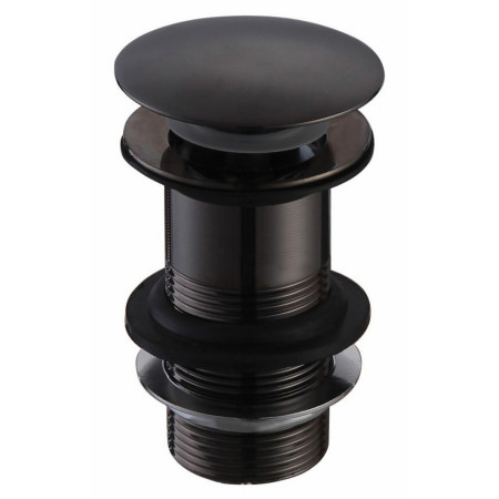 Vantara Unslotted Sprung Basin Waste in Black
