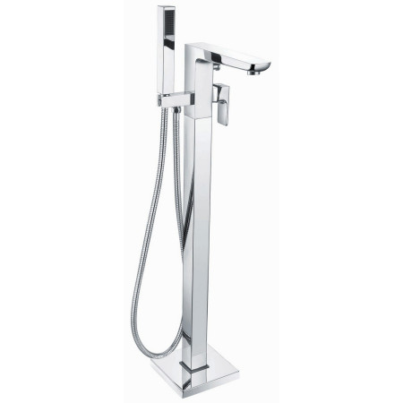 Vantara Warp Freestanding Bath Shower Mixer in Chrome