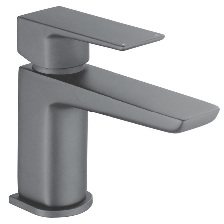 Vantara Warp Mini Mono Basin Mixer with Waste in Gunmetal Grey