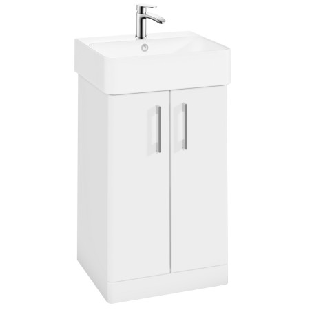 Vantara Order 500mm Floorstanding Vanity Unit and Basin in Gloss White