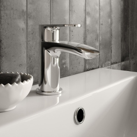 VAORD01C Vantara Order Mini Mono Basin Mixer with Waste in Chrome Lifestyle