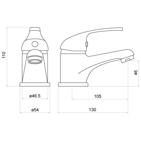 TT002 Trisen Ailsa Chrome Mono Basin Mixer Line