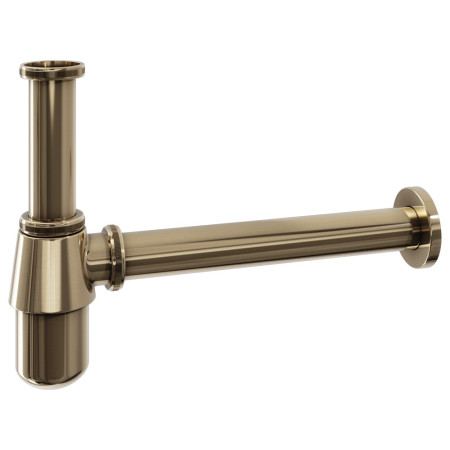 Trisen Basin Bottle Trap in Brushed Brass