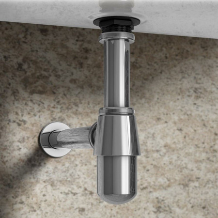 TW007 Trisen Basin Bottle Trap in Chrome Lifestyle