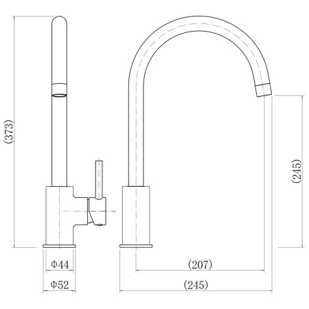 TK010 Trisen Breno Chrome Single Lever Kitchen Tap Line
