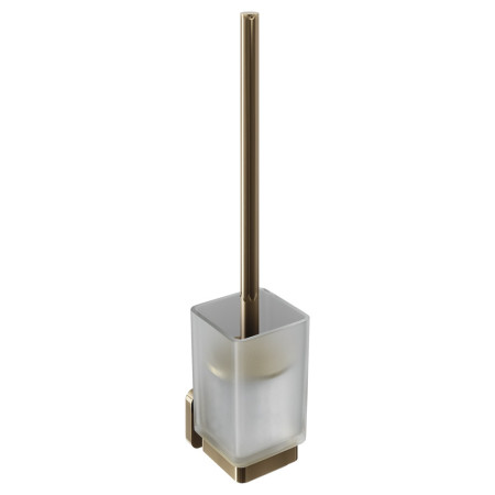 TTR-901BB Trisen Brushed Brass Toilet Brush Holder with Glass
