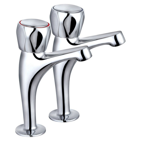 Trisen Chrome High Neck Club Basin Pillar Taps