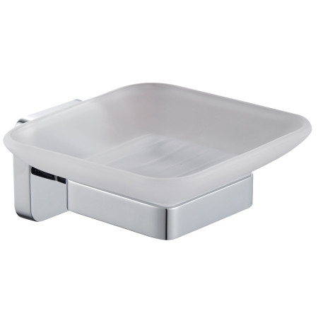 Trisen Chrome Soap Holder with Glass
