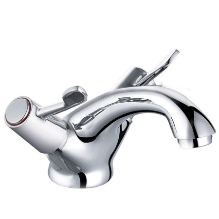 TTR-LEV03 Trisen Chrome Two Lever Basin Mixer with Waste