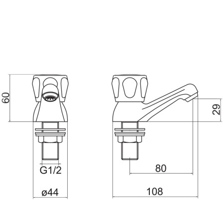 TTR-CLU09 Trisen Chrome Two Lever Club Basin Taps Line
