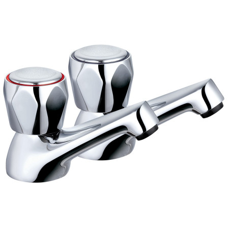 Trisen Chrome Two Lever Club Basin Taps