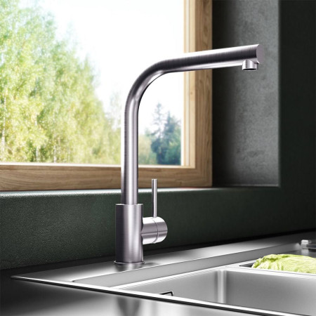 TK004BN Trisen Era Brushed Nickel Single Lever Pull Out Kitchen Tap Lifestyle