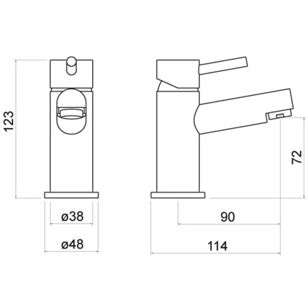 TT701 Trisen Grove Chrome Mini Mono Basin Mixer Line