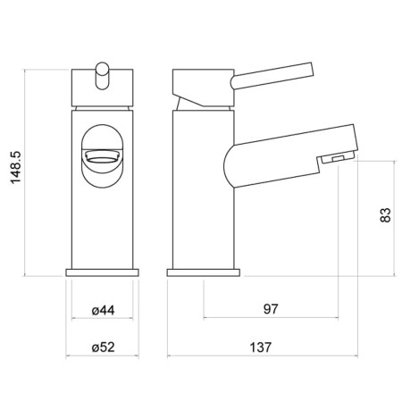 TT702 Trisen Grove Chrome Mono Basin Mixer Line