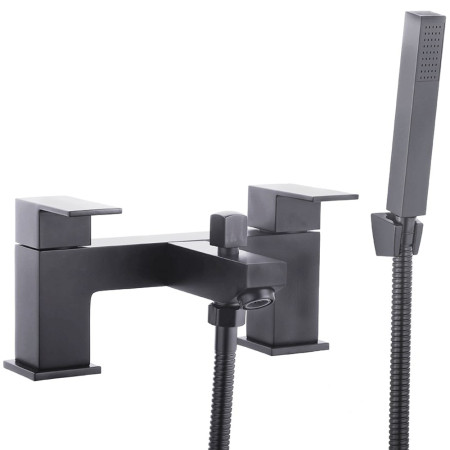 Trisen Kawa Black Bath Shower Mixer with Kit