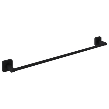 Trisen Matt Black 600mm Single Towel Rail