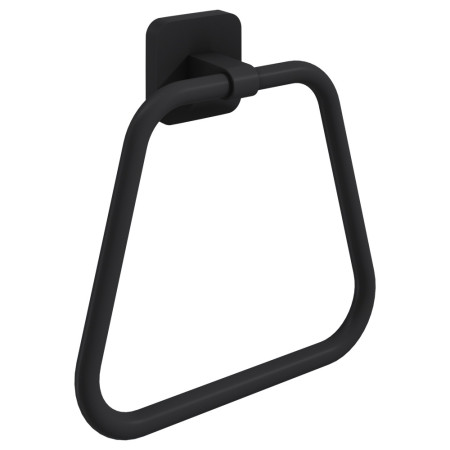 Trisen Matt Black Towel Ring