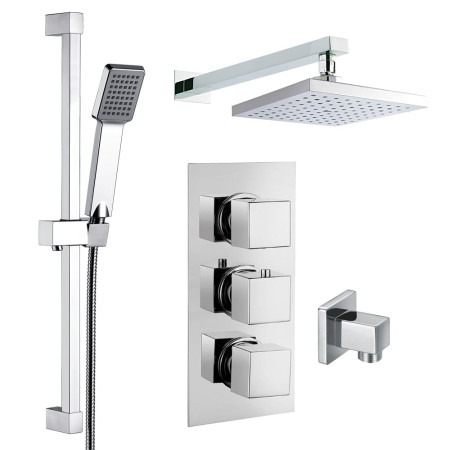 Trisen Raffa Chrome Concealed Thermostatic Shower Set